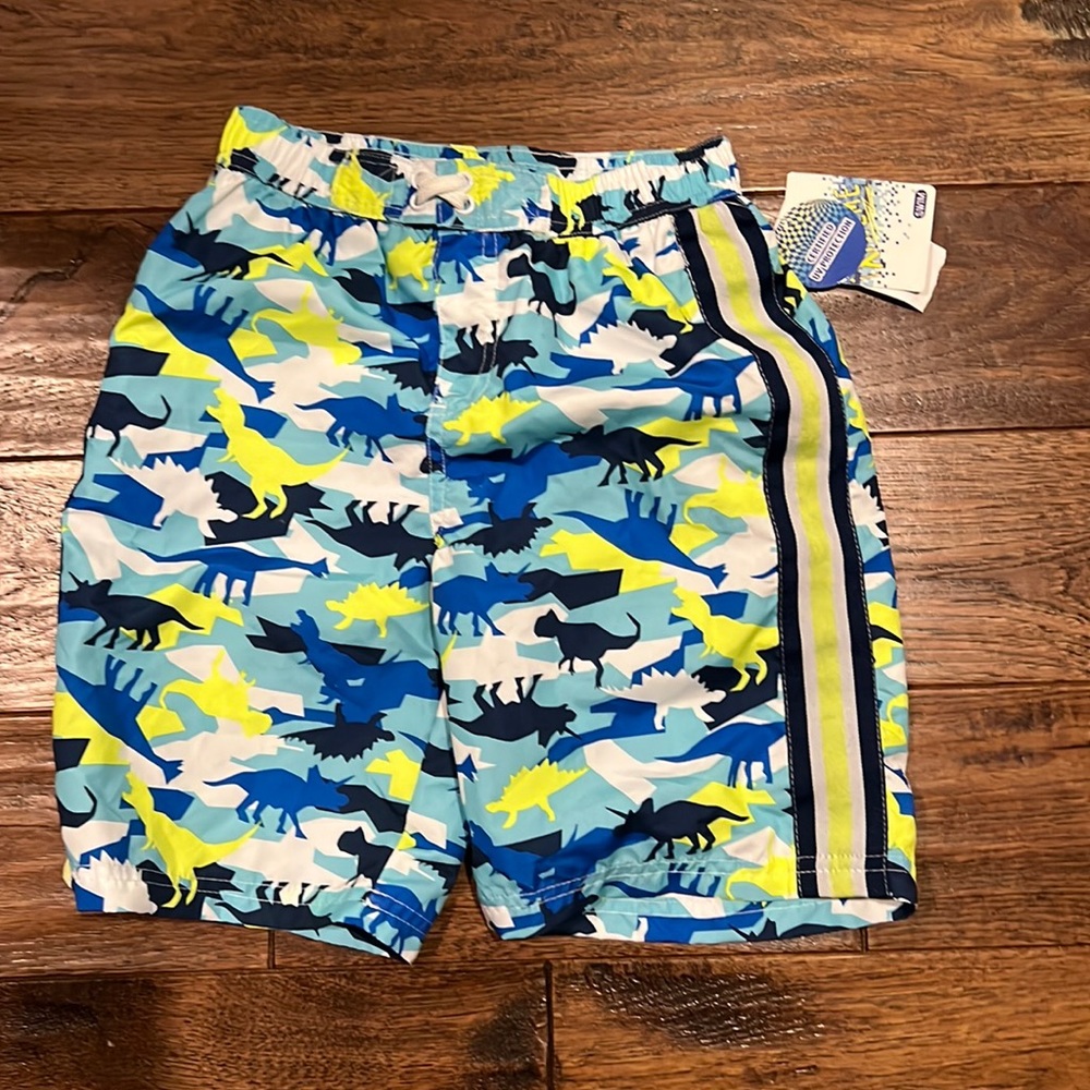 NWT Boys swim suit trunks size 6 dinosaurs